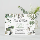 Rustic Eucalyptus Leaves Greenery Wedding Save The Date (Staand voorkant)