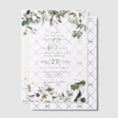 Rustic Eucalyptus Leaves  Greenery Wedding Vellum Uitnodigingen (Offset (Uitnodiging))