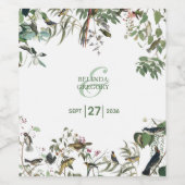 Rustic Eucalyptus Leaves  Greenery Wedding Wijn Etiket (Enkel label)