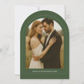 Rustic Eucalyptus Modern Photo Elegant Wedding Kaart (Achterkant)