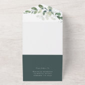 Rustic Eucalyptus Vow - vernieuwing allemaal in éé All In One Uitnodiging (Buitenkant)