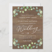 Rustic Eucalyptus Wedding REU Bedankkaart (Voorkant)