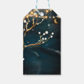 Rustic Evening Tree Lights Sterrennacht Wedding Cadeaulabel (Achterkant)