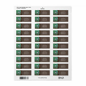 Rustic Evergreen Pine Chickadee Etiket (Full Sheet)