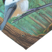 Rustic Evergreen Pine Chickadee Korte Tafelloper (Hoek)