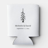 Rustic Evergreen Tree Casual Boho Wedding  Blikjeskoeler (Achterkant)