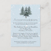 Rustic Evergreen Winter Pine Trees Accommodations Informatiekaartje (Voorkant)
