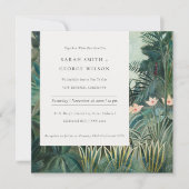 Rustic Exotic Tropical Forest Vow Renewal Invite Bedankkaart (Voorkant)