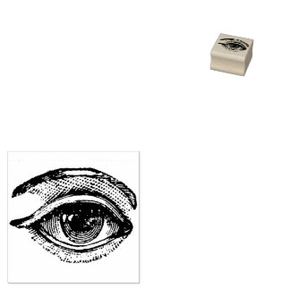Rustic Eyeball Rubber Stamp Rubberstempel