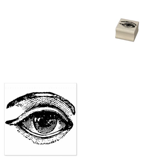 Rustic Eyeball Rubber Stamp Rubberstempel (Gestempeld)