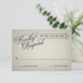 Rustic Fade Cream-respons RSVP Kaartje (Staand voorkant)