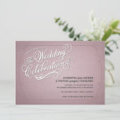 Rustic Fade Pink Wedding Uitnodiging (Staand voorkant)