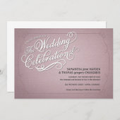 Rustic Fade Pink Wedding Uitnodiging (Voorkant / Achterkant)