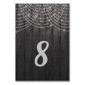 RUSTIC  FAIRY LIGHT MODERN TABEL NUMMER KAART (Achterkant)