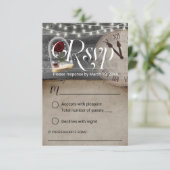 Rustic Fairytale bruiloft Roos Glass Dome RSVP (Staand voorkant)