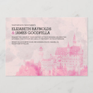 Rustic Fairytale Castle Wedding Invitations Kaart