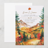 Rustic Fall Autumn Landscape Wedding Invitation (Devant / Derrière)