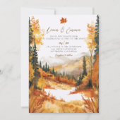 Rustic Fall Autumn Landscape Wedding Invitation (Devant)