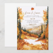 Rustic Fall Autumn Landscape Wedding Invitation (Devant / Derrière)