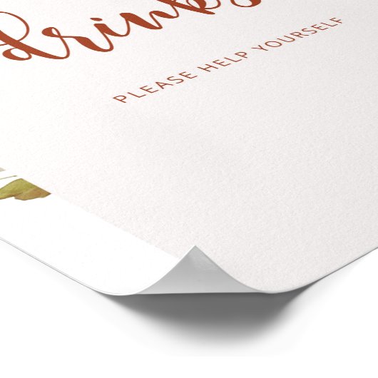 Rustic fall Boissons vous aider Poster (Coin)