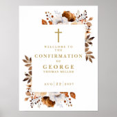 Rustic Fall Botanical Confirmation Affiche de bien (Devant)
