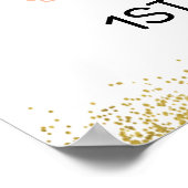 Rustic Fall Citrouille 1er anniversaire Affiche de (Coin)