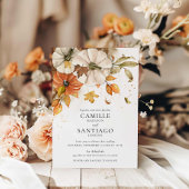 Rustic Fall Citrouille Faire-part de mariage