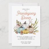 Rustic Fall Citrouille Friendsgiving Invitation (Devant)