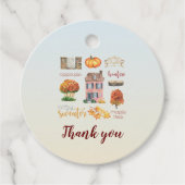 Rustic Fall Favorieten Bachelorette Party Bedankt Bedankjes Labels (Voorkant)