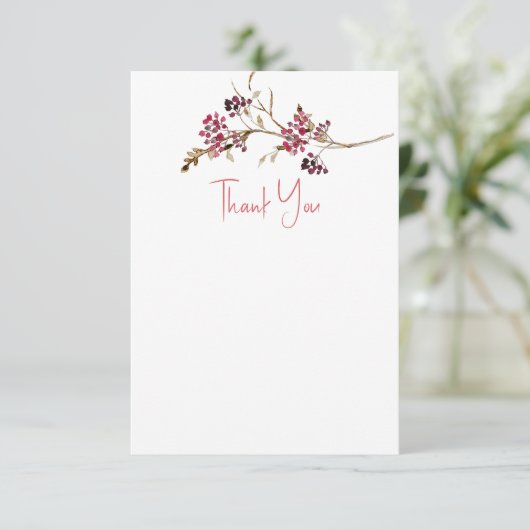 Rustic Fall Fête des mariées Merci Cartes (Debout devant)