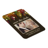 Rustic Fall Feuaves Photo Magnet Réservez la date (Côté Droit)