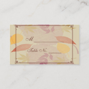 Rustic Fall Feuilles Mariage Place Cartes