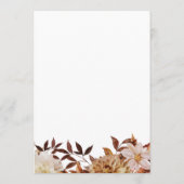 Rustic Fall Feuilles Mariage plat menu (Dos)