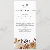 Rustic Fall Feuilles Mariage plat menu (Devant)