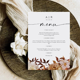 Rustic Fall Feuilles Mariage plat menu