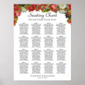 Rustic Fall Floral 16 Tableau Mariage Sièges (Devant)