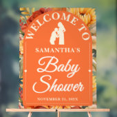 Rustic Fall Floral Arch Baby shower Bienvenue (Neutre)