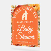 Rustic Fall Floral Arch Baby shower Bienvenue (Angle)