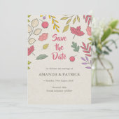 Rustic Fall Floral Automne Enregistrer la carte Da (Debout devant)
