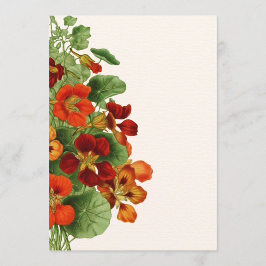 Rustic Fall Floral Modern Wedding Invitation (Dos)