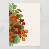 Rustic Fall Floral Modern Wedding Invitation Kaart (Achterkant)