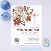 Rustic Fall Floral Women's Church Retreat Flyer (Enkel)