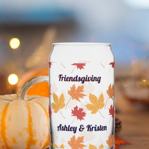 Rustic Fall Friendsgiving Noms personnalisés Peut