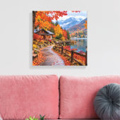Rustic Fall Hideaway Canvas Afdruk (Insitu (Woonkamer))