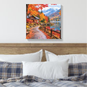 Rustic Fall Hideaway Canvas Afdruk (Insitu (Slaapkamer))
