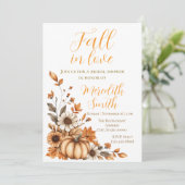 Rustic Fall in Love Bridal Shower Invitation (Debout devant)