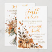 Rustic Fall in Love Bridal Shower Invitation (Devant / Derrière)