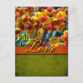 Rustic Fall In Love Carte Postale Mariage (Devant)