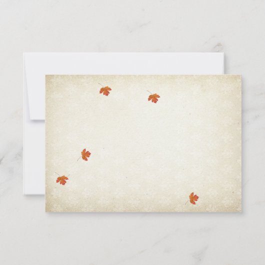 Rustic Fall in Love Carte RSVP (Dos)