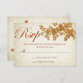 Rustic Fall in Love Carte RSVP (Devant / Derrière)